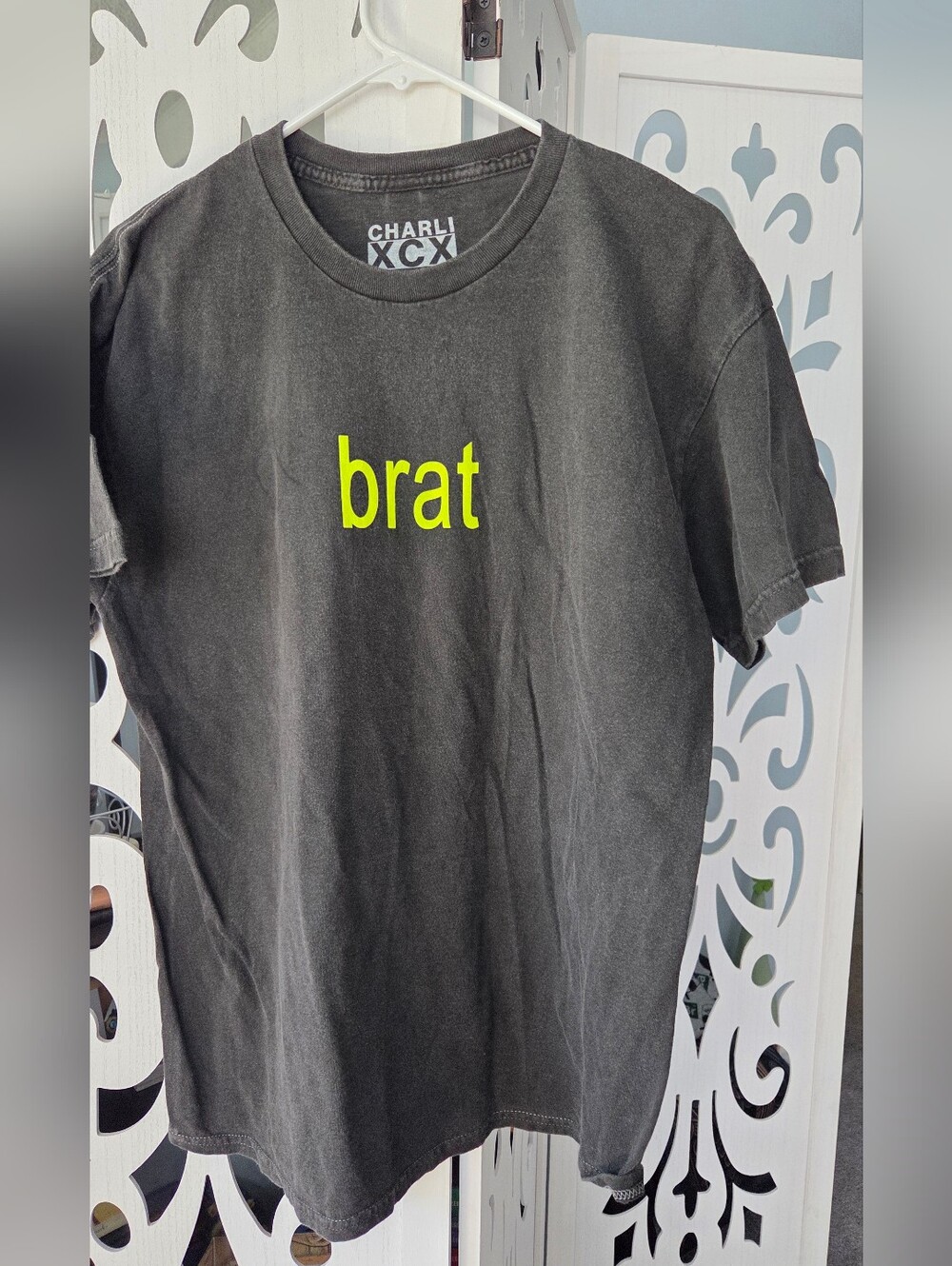 Charli XCX Brat Tour Graphic Tee Faded Black Mens M NWOT Official Album Merch